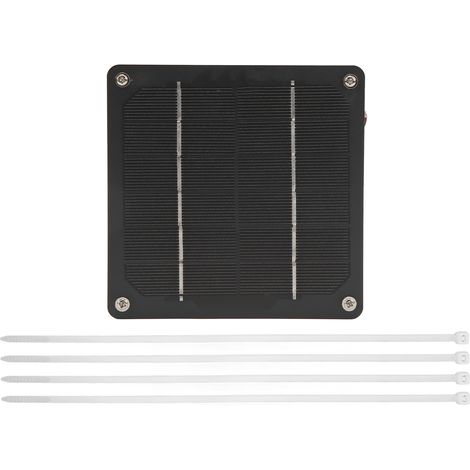 Panneau solaire ventilateur silicium monocristallin pour RV Yacht serres maisons pour animaux de compagnie poulailler salle de bain 5W 6V