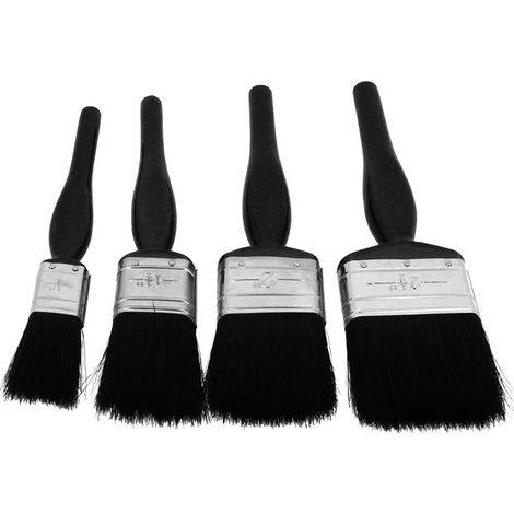 Lot de 4 brosses noires pures soies (1/5)