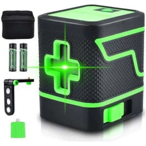 Laser-Nivelliergerät, starkes Licht, feine Linie, automatische Linienzeichnung, Mini-Nivelliergerät mit 2 grünen Lichtlinien, Zähler und Linienziehfunktion