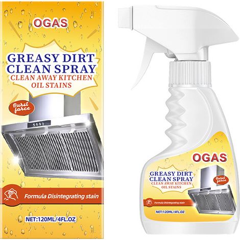OGAS Détachant pour huiles tenaces, mousse puissante, dégraissant pour hottes et plaques de cuisson