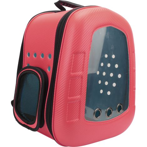 Sac à dos pour animaux de compagnie, forme capsule spatiale, respirant et épais, pour petits chats et chiens, rouge (1/5)