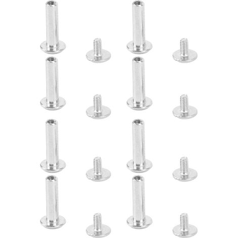 100 Paar M2-Nieten, Edelstahl, Flach- und Rundnieten mit Innensechskantkopf, für Bau- und Holzbearbeitung, 3 x 11 x 6 mm / 0,12 x 0,43 x 0,24 Zoll (1/5)