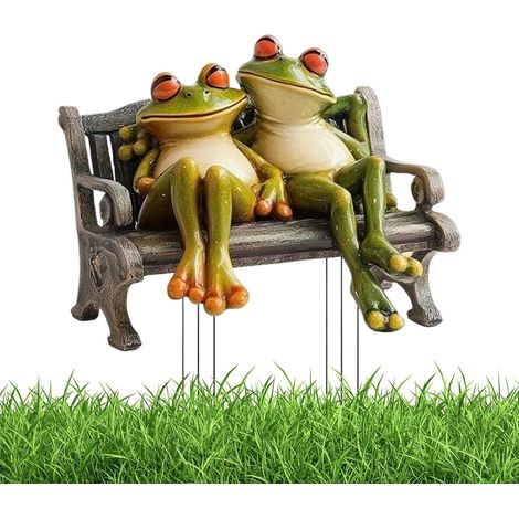 flache Skulptur Pferdefrosch Figuren Garten im Freien