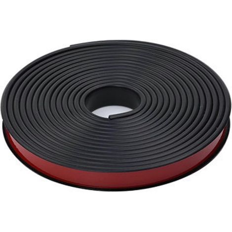 Bande de chant en forme de U pour meubles, 5 m x 18 mm, ruban de protection de chant flexible en TPE noir auto-adhésif pour bois. (1/5)