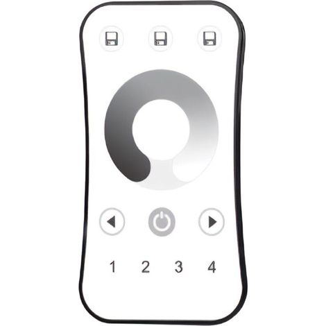 Télécommande RF Multizone - 4 Zones - Batterie CR2032 - Blanc - 58,5 x 107 x 9 mm - 62 g (1/2)