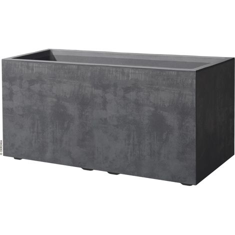 FIORIERA MILLENNIUM RETTANGOLARE 79 CM ANTRACITE DEROMA GIARDINO PIANTE VASI INTERNO CASA (1/6)