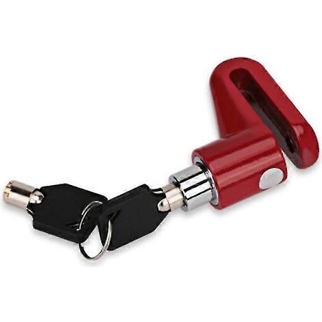 Antivol de disque pour moto, voiture électrique, vélo électrique, alarme, cadenas en forme de U, clés de sécurité antivol (rouge) (1/5)