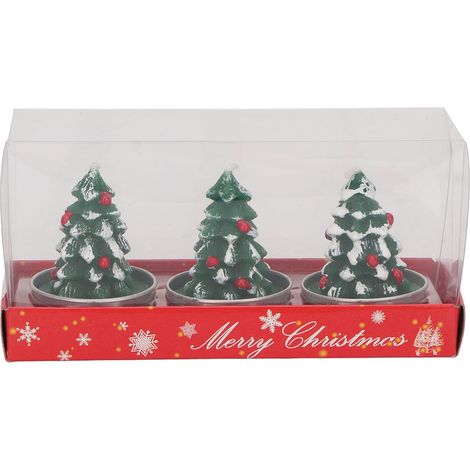 Sapin de Noël Bougies Chauffes-plats Artisanales Délicates Forme de Sapin pour Décoration Maison Cadeaux de Noël (1/5)