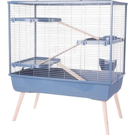 Cage à lapins Zolux Néolife 100 RAB2 3 niveaux bleu 99 x 54 x 114 cm