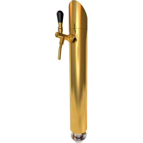 Torre, сolumna de cerveza- modelo Tower, TIN de color dorado (aspecto dorado resistente a los arañazos), 1 línea (1/5)