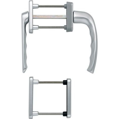 Conjunto de balcón NY 099KH / 961N / U10 / Alu.F1 63-73mm cuadrado 7mm HOPPE (1/3)