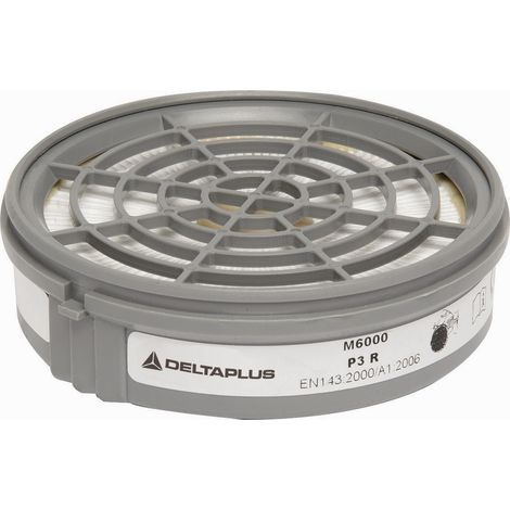 Delta Plus – Lot de 2 galettes P3 pour demi-masques M6200 JUPITER et M6100 JUPITER – Protection contre particules chimiques et biologiques – M6000P3R - PLUS-M6000P3R (1/3)