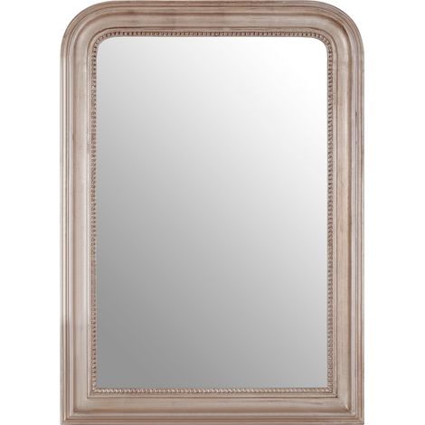 Premier Housewares Gaia Silver Wood Wall Mirror (1/4)
