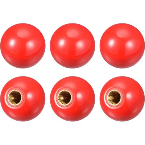 pièces Drehknöpfe mit Gewinde M12 Innengewinde Wärmehärtbar Kugelknöpfe 1.57" Rot Runde Kugelgriffe (1/5)