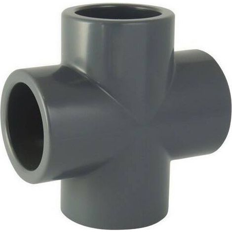 Raccord Femelle 4 Voies en PVC-U pour Systèmes Hydrauliques 32mm - Raccord Femelle 4 Voies en PVC-U pour Systèmes Hydrauliques 32mm