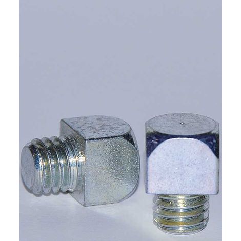Ramponi quadrati Mondial 12x12x12 senza widia in ferro pesante con filetto da 3/8'': 4 pz Rampone quadrato senza widia 12mm