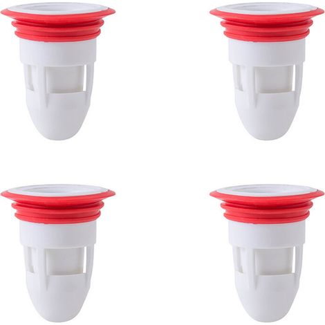 4PCS Bouchon Anti-Odeur pour égout Douche Drain de Plancher évacuation Drain de Sol Anti refoulemen 41-50mm - Blanc (1/5)