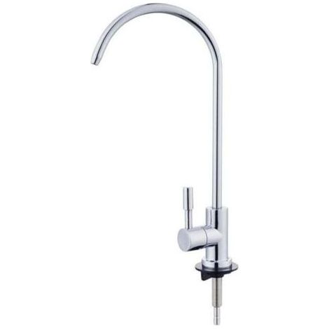 Robinet de cuisine mitigeur à bec haut pivotant 360° – Alliage de zinc et cuivre – Connexion rapide 2 points – Température 1-60°C (1/5)