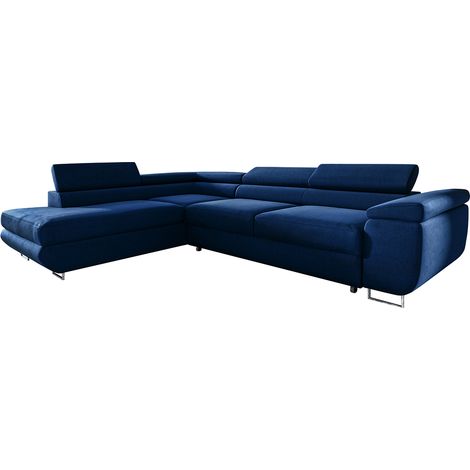 Ecksofa, links umwandelbar, 4-Sitzer Lyam Blau (1/5)