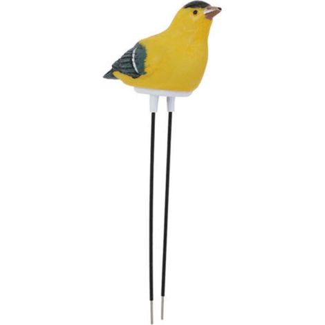 Misuratore di umidità del terreno a forma di uccello con allarme sonoro, include batteria a bottone - Giallo (1/2)