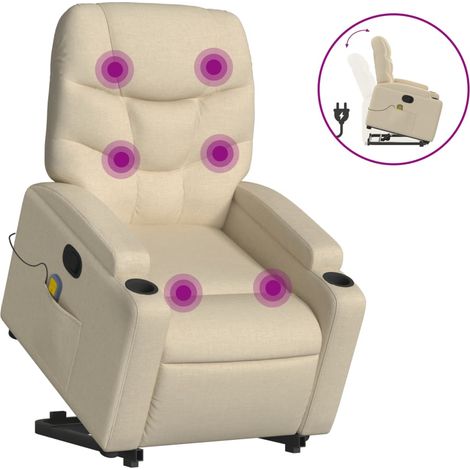 Fauteuil Inclinable - Fauteuil Relax Crème Tissu fr17155 (1/5)