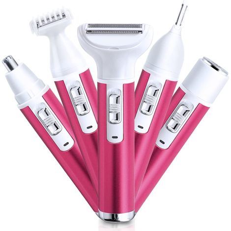 Rasoir électrique pour femmes, épilateur facial, tondeuse visage, jambes, sourcils, nez et maillot pour femmes (1/5)