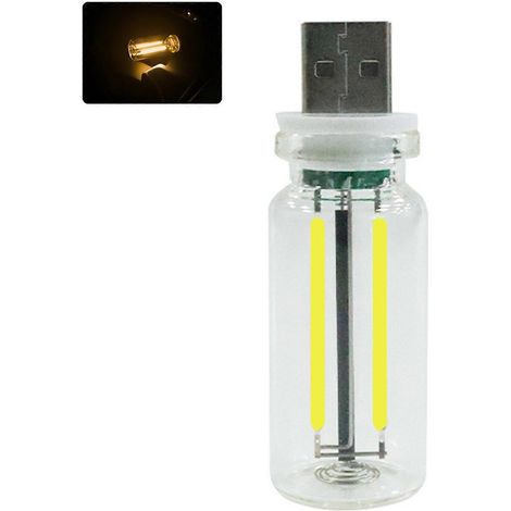 Multi-Color Veilleuse – Touch Dimming USB Powered – Retro Filament pour Chambre & Desktop – Jaune (1/5)