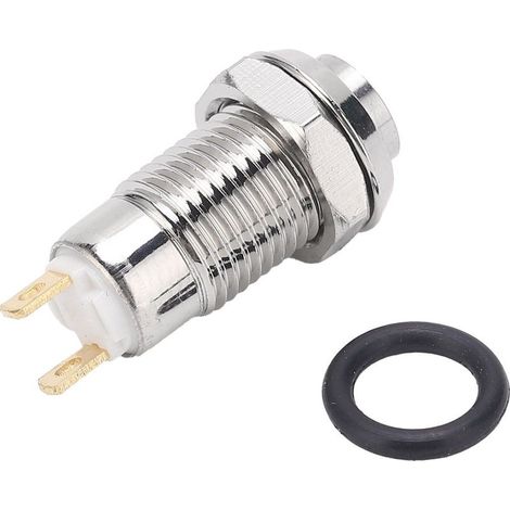 Switch to button-push momentary waterproof, 8mm, start stainless steel, 3V (1/5)