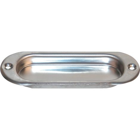 Poignée cuvette ovale en inox - 85 x 22 x 6 mm - CADAP