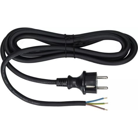 Câble De Raccordement - Prise Droite IP44 - 3x2 5 Mm² - H07RN-F - 3 M - Noir
