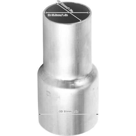 Adaptateur de tuyau d'échappement, connecteur de réducteur d'adaptateur de tuyau d'échappement universel en acier inoxydable 2in OD à 1.5in OD, Modification/rénovation (1/5)