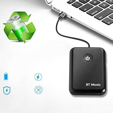 Émetteur de musique Bluetooth 2 en 1, récepteur audio stéréo Bluetooth MP3 portable pour TV, PC, lecteur MP3, lecteur DVD, avec port de charge rapide USB (1/3)