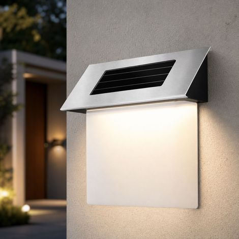 Plaque d'adresse solaire LED en acier inoxydable, étanche IP65, éclairage automatique pour extérieur, jardin et entrée, modèle NX-SL075/NX-SL213 (1/4)