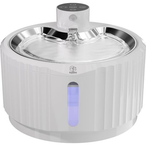 Fontaine à eau intelligente pour animaux - Distributeur d'eau automatique 2,8L avec charge sans fil et quadruple filtration (1/5)