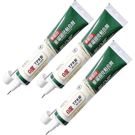 Lot de 3 tubes de colle TPR pour jouets squishies, adhésif transparent et flexible à faible odeur, offrant une forte adhérence spécifique au TPR. Résistant à l'eau après séchage, sans altérer la textu (1/5)