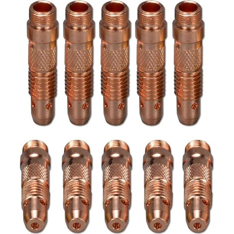 Corps de Collets pour Soudage TIG en Cuivre 10N32 2.4mm pour QQ300 PTA DB SR WP 17 18 26 Torche de soudage TIG 10pcs (1/5)