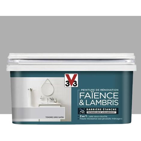 Peinture De Rénovation V33 Faïence & Lambris Tendre Gris 2 L