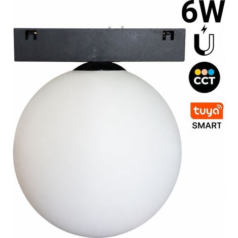 Foco LED "BALL" Para Carril Magnetico 6W - 10mm - CCT +