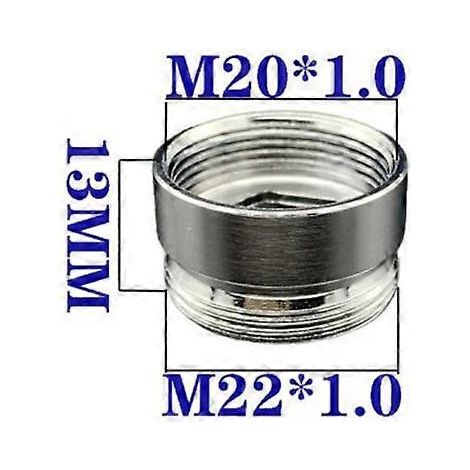 HONORNIC - Raccord fileté M22 à M20 en acier inoxydable pour robinet d'eau femelle M20