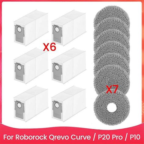 Pour aspirateur robot Qrevo Curve / P20 Pro / P10, sac à poussière, lingettes de nettoyage, remplacement P