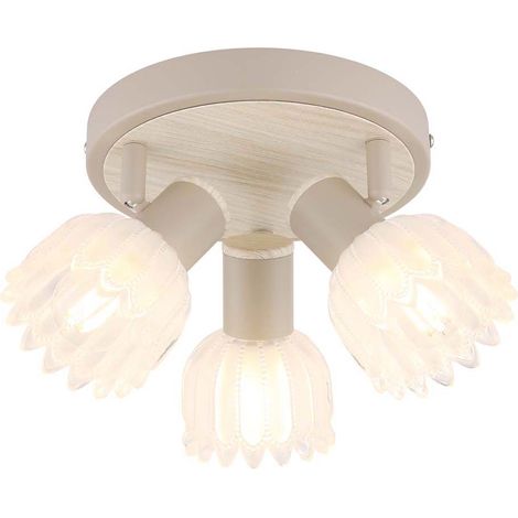 Deckenleuchte Deckenlampe Wohnzimmerlampe Metall sand matt schwenkbar D 34 cm