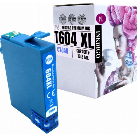 Inchiostro Inkdigo 604XL C compatibile con Epson Expression Home XP-2200 XP-3205, certificato TÜV. (1/5)