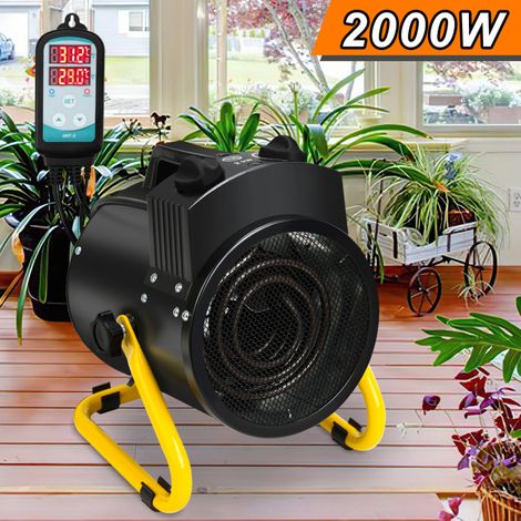 SWANEW Riscaldatore per serre da 2000W con regolatore di temperatura per capannoni e serre da giardino (1/5)