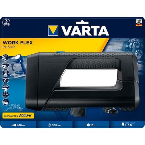 Varta Work Flex BL30R linterna potente negra