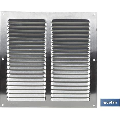 Pack de 5 unités grille de ventilation en aluminium 25 x 25 cm