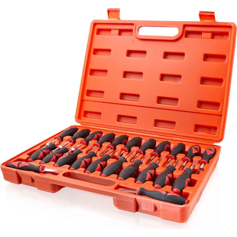 Bituxx 23 tlg Entriegelungswerkzeug Set Auspinwerkzeug Entriegels Werkzeug Universal Lösewerkzeug ISO Kfz PKW Stecker Auspin KFZ Elektrik Klemmen lösen