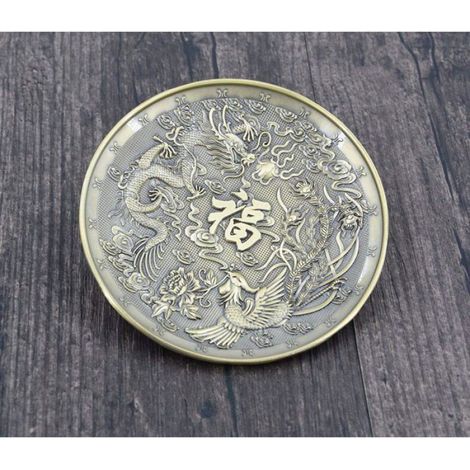 Bougeoir à encens en laiton 9 trous avec collecteur de cendres amovible design rétro élégant pour encens bâtonnets (1/5)