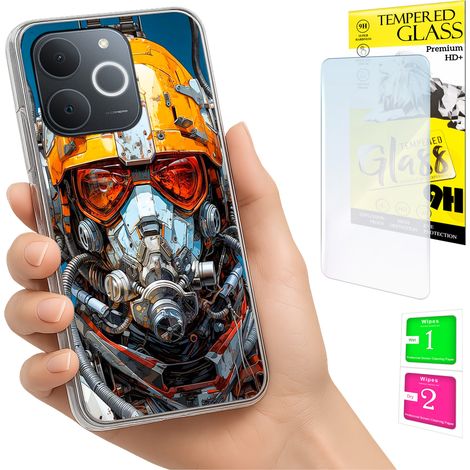 Custodia per Realme Note 70T con cover fotografica e vetro temperato 9H. (1/5)