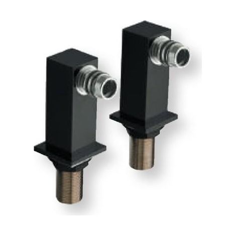 COLONETTES CARREE POUR QM107 ENTRAXE BAIGNOIRE 150 mm NOIR - CRISTINA ONDYNA PD49813 (1/2)