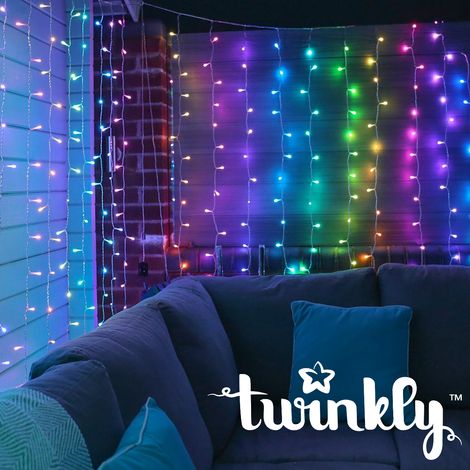 1.4m x 2.1m Smart App Controlled Twinkly Gen II Christmas Curtain Lights, Special Edition, Outdoor Home Indoor